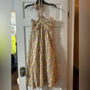 Aqua Floral Summer Dress STYLE IDK8152